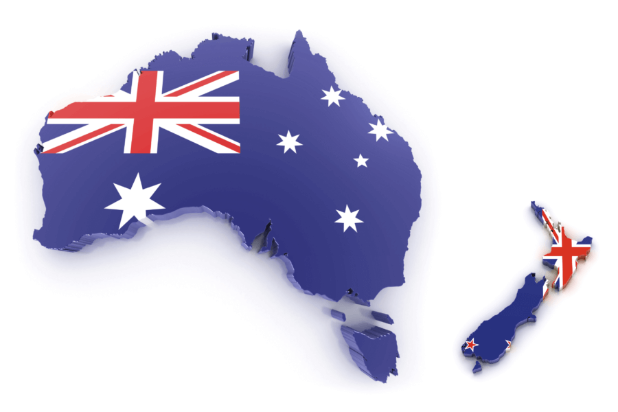 Australia and New Zealand graphic